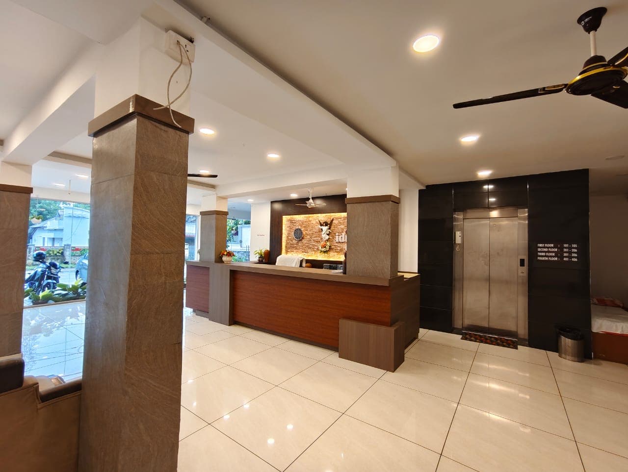 Landscaped gardens with tropical plants